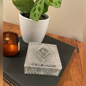 Vintage Noritake Lead Crystal Prism Square Lidded Trinket Box – West Germany